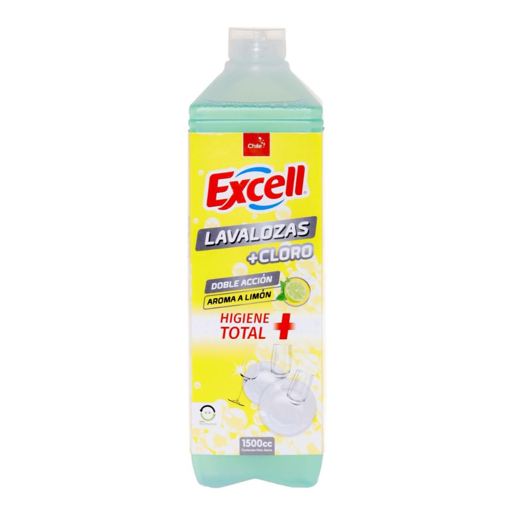 Lavalozas + cloro Excell aroma limón 1.5 L