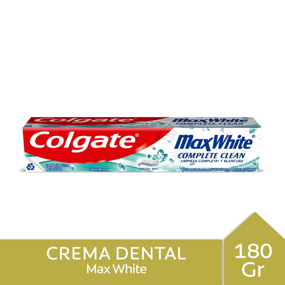 Pasta dental Colgate max white crystal mint 180 g