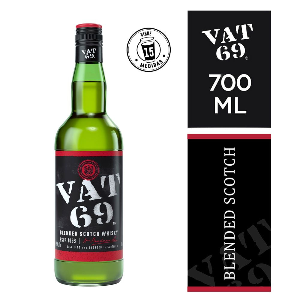 Whisky Vat 69 botella 700 cc