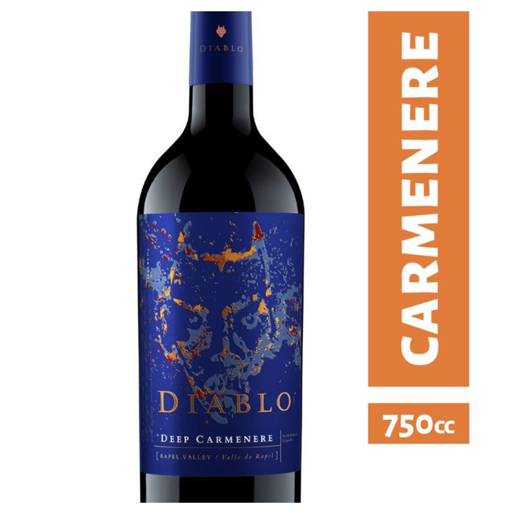 Vino Diablo deep carmenere botella 750 cc