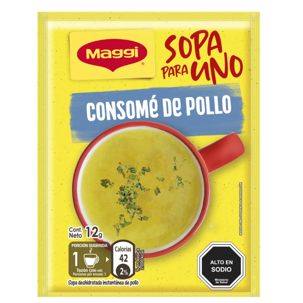 Sopa para uno Maggi consomé de pollo sobre 12 g