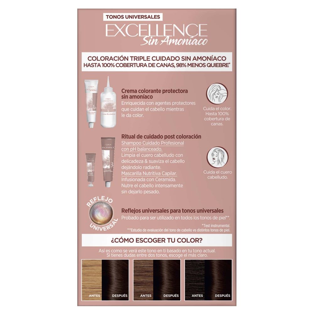 Tintura sin amoníaco Excellence 3U castaño oscuro Tintura sin amoníaco Excellence 3U castaño oscuro