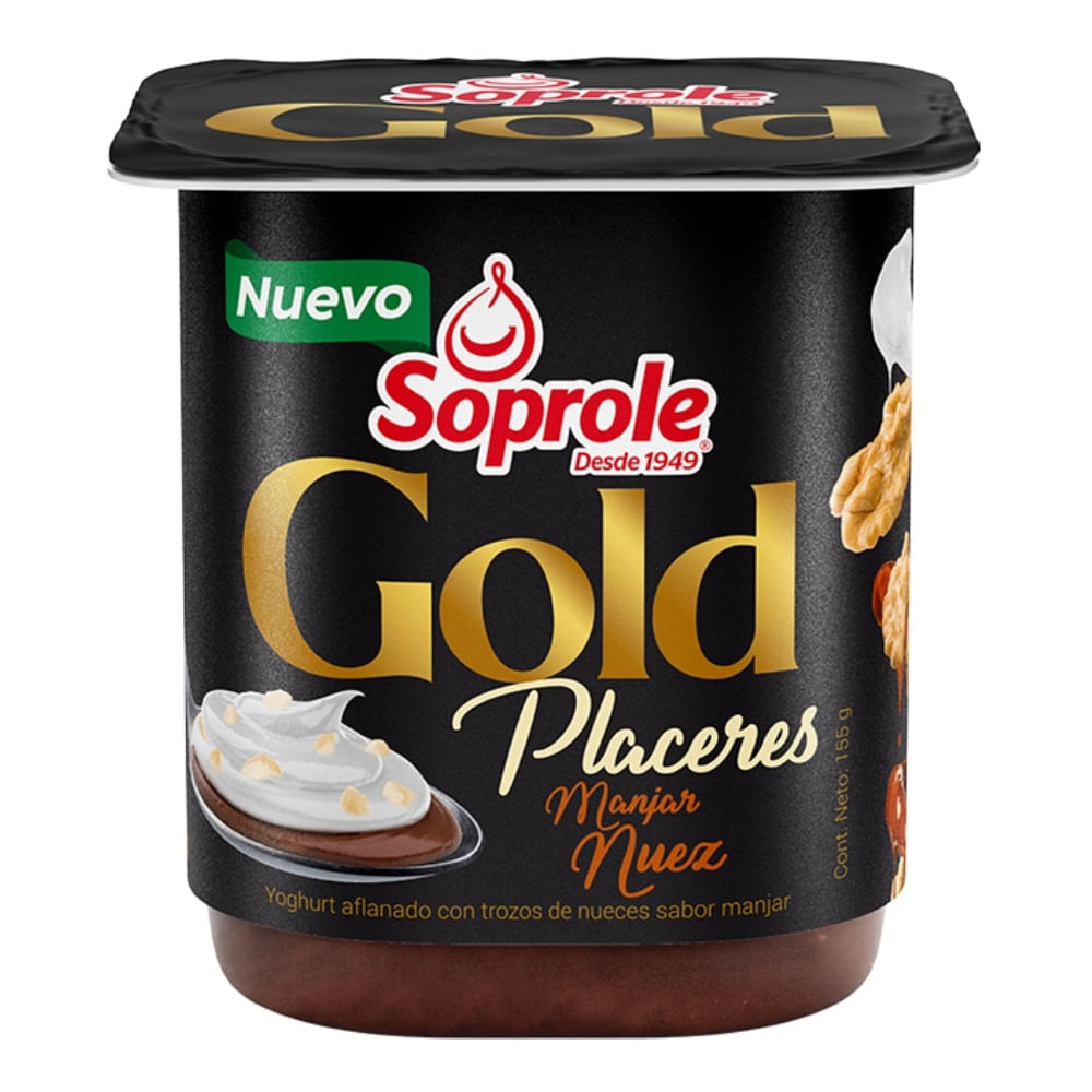 Yoghurt Gold placeres manjar nuez pote 155 g