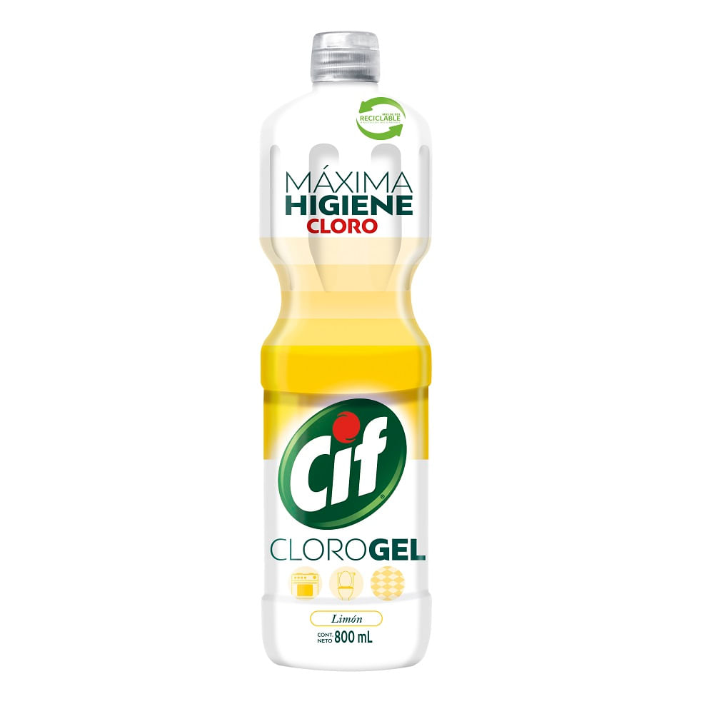 Cloro gel Cif limón máxima higiene 800 ml