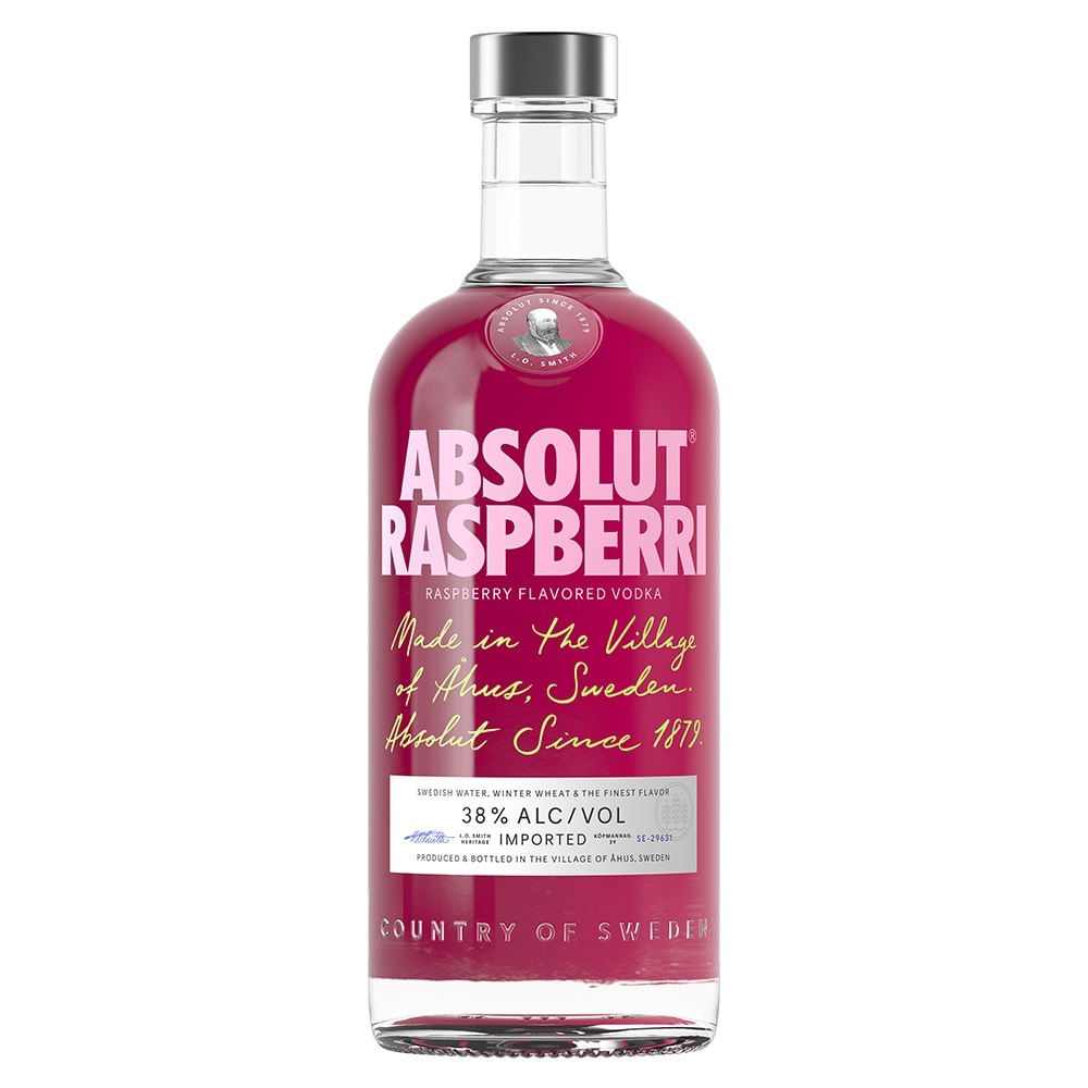 Vodka Absolut raspberri botella 750 ml Vodka Absolut raspberri botella 750 ml