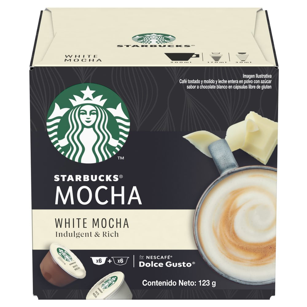 Café Starbucks capsulas white mocha 12u