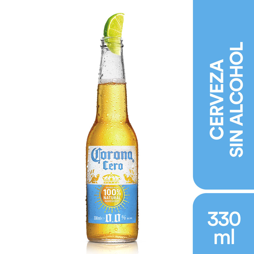 Cerveza Corona cero botella 330 cc