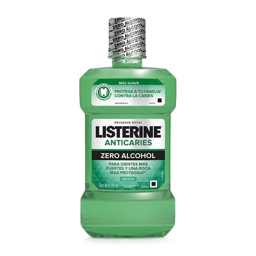 Enjuague bucal Listerine anticaries zero alcohol 500 ml Enjuague bucal Listerine anticaries zero alcohol 500 ml