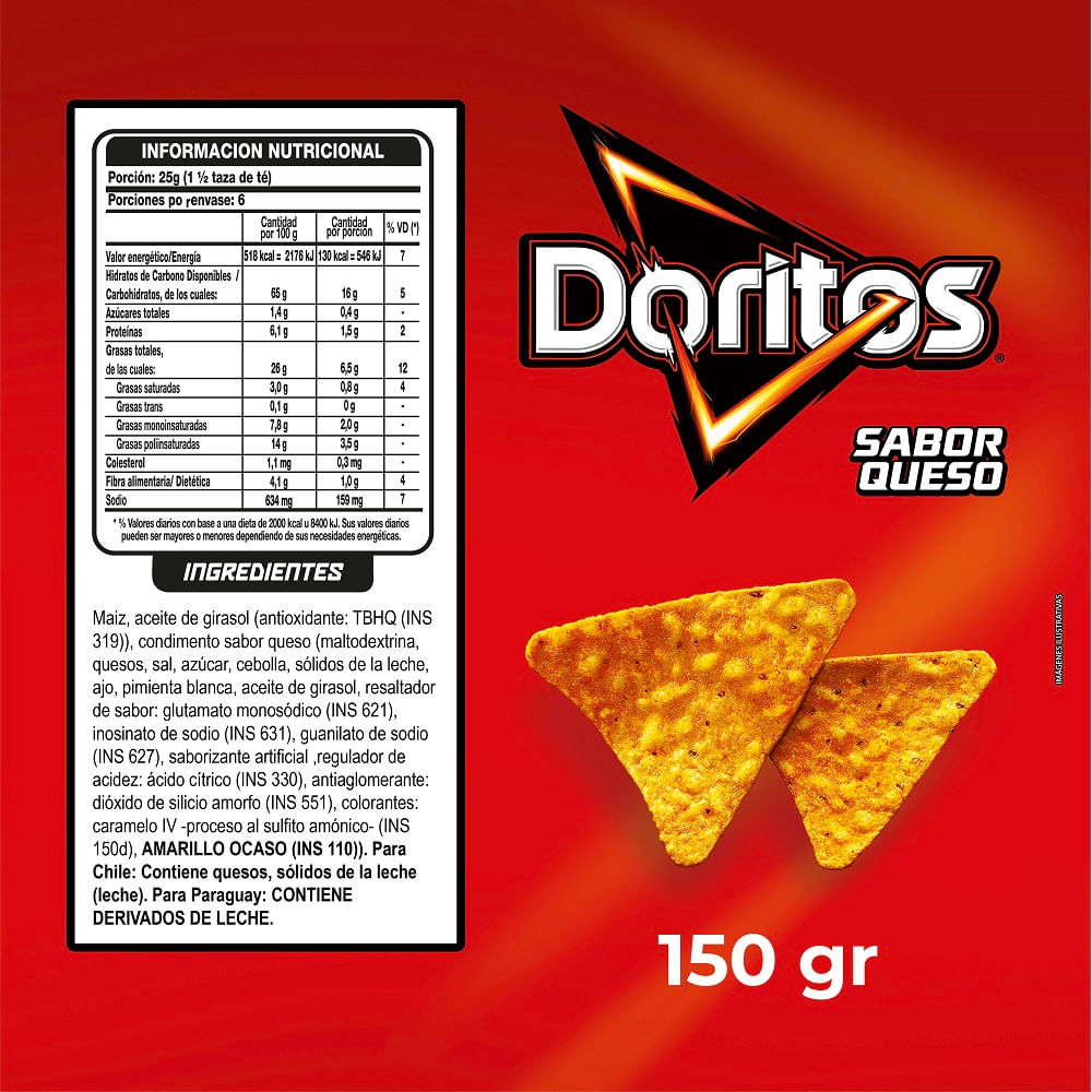 Doritos Evercrisp sabor queso 150 g Doritos Evercrisp sabor queso 150 g