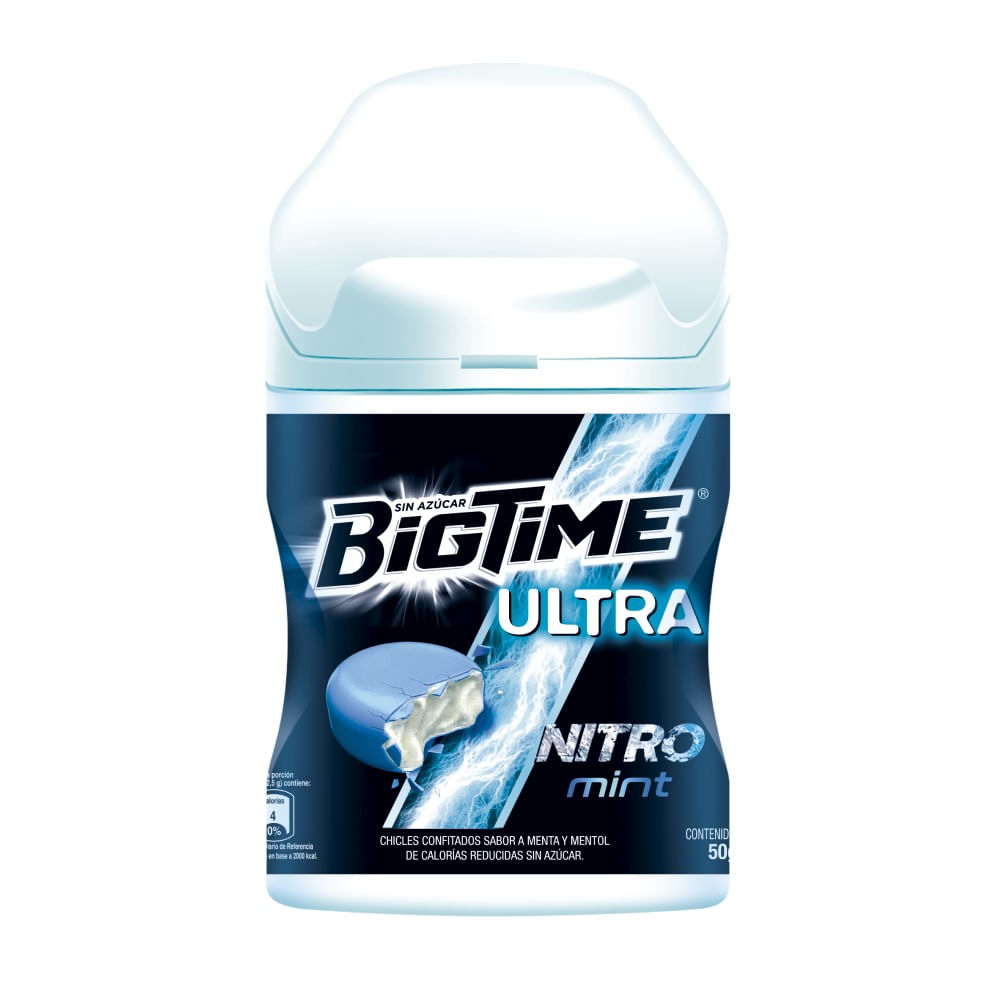 Chicle bigtime nitro mint pote 50g