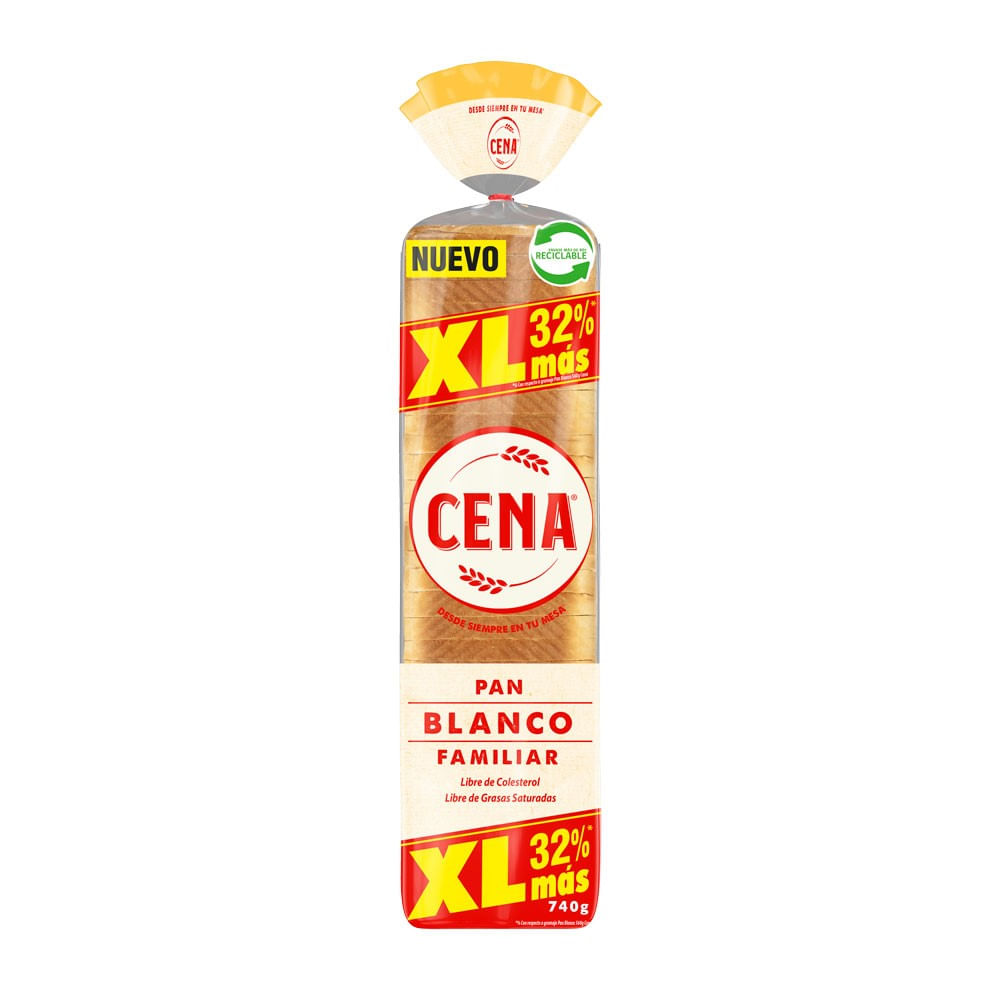 Pan molde cena blanco xl 740g