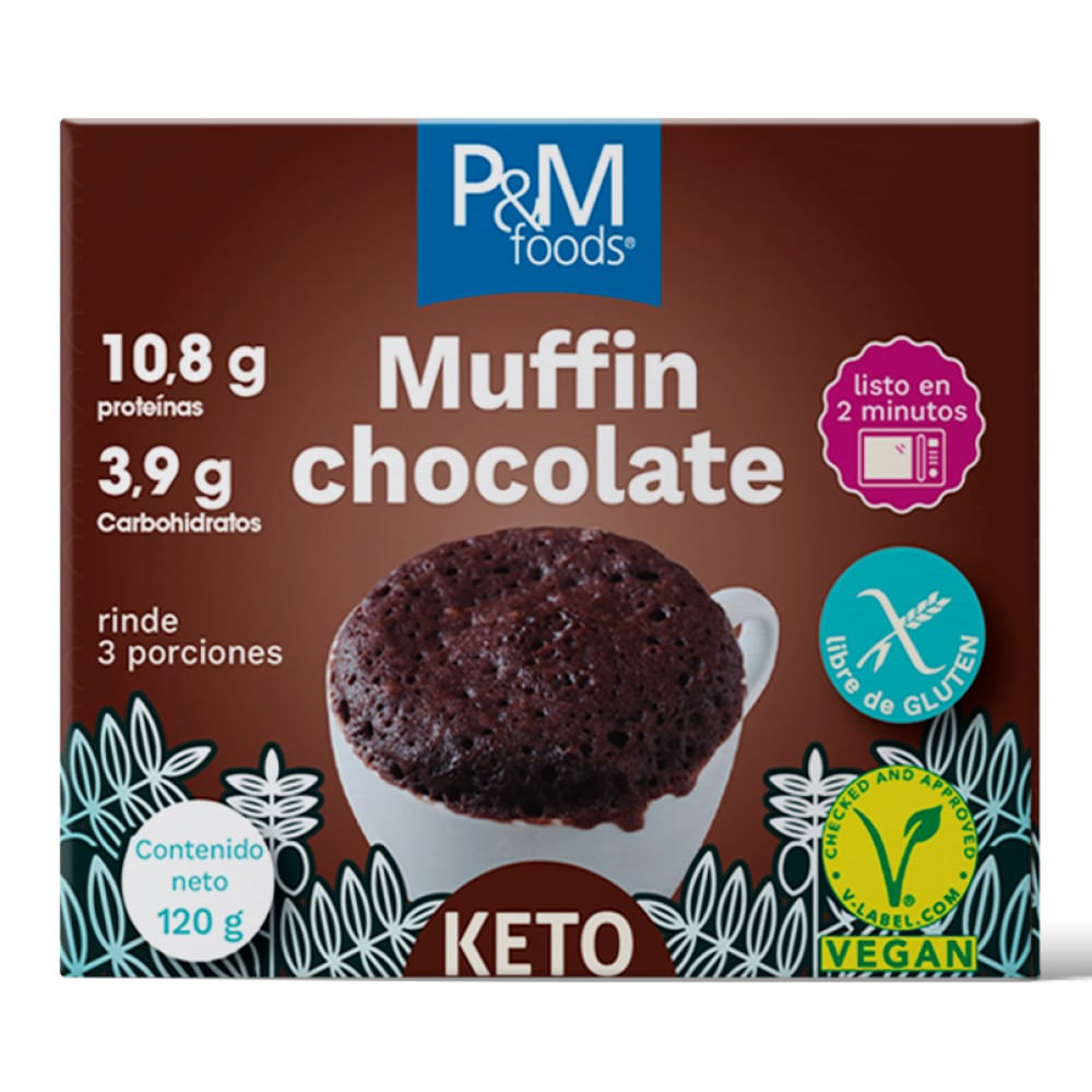 Mezcla lista p&m muffin keto chocolate 120g