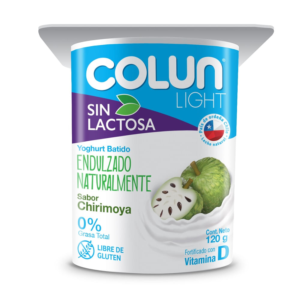 Yoghurt batido Colun light sin lactosa chirimoya 120 g