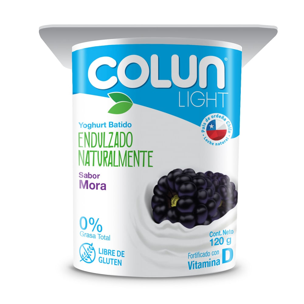 Yoghurt batido Colun light mora 120 g