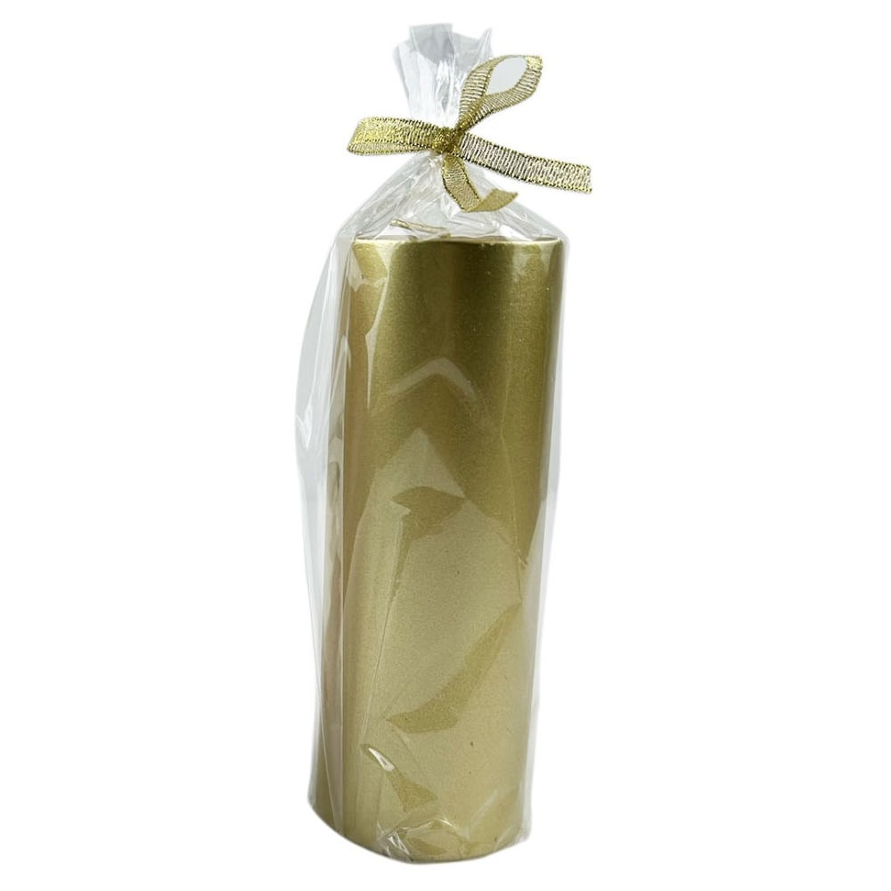 Vela dorada navidad 15 cm