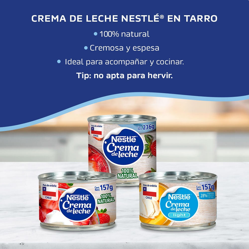 Crema de leche Nestlé lata abre fácil 157 g