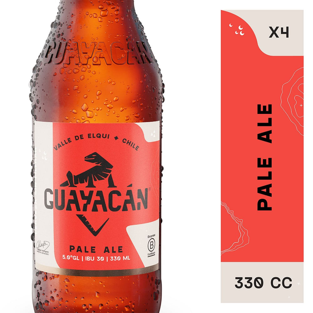 Pack cerveza Guayacan pale ale botella 4 un de 350 cc