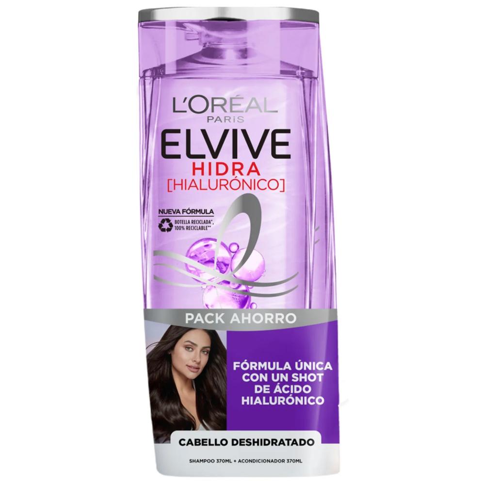 Pack Shampoo + acondicionador Elvive hialurónico 2 un de 370 ml