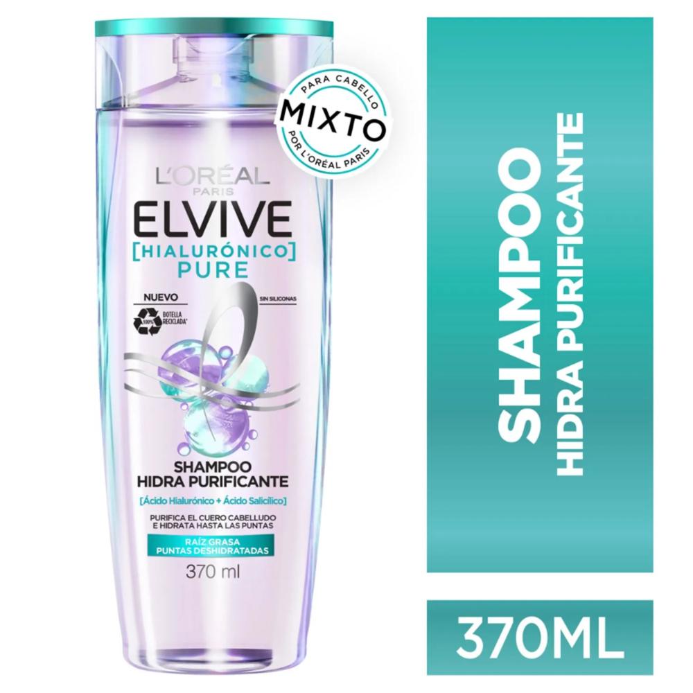 Shampoo Elvive hialurónico pure 370 ml