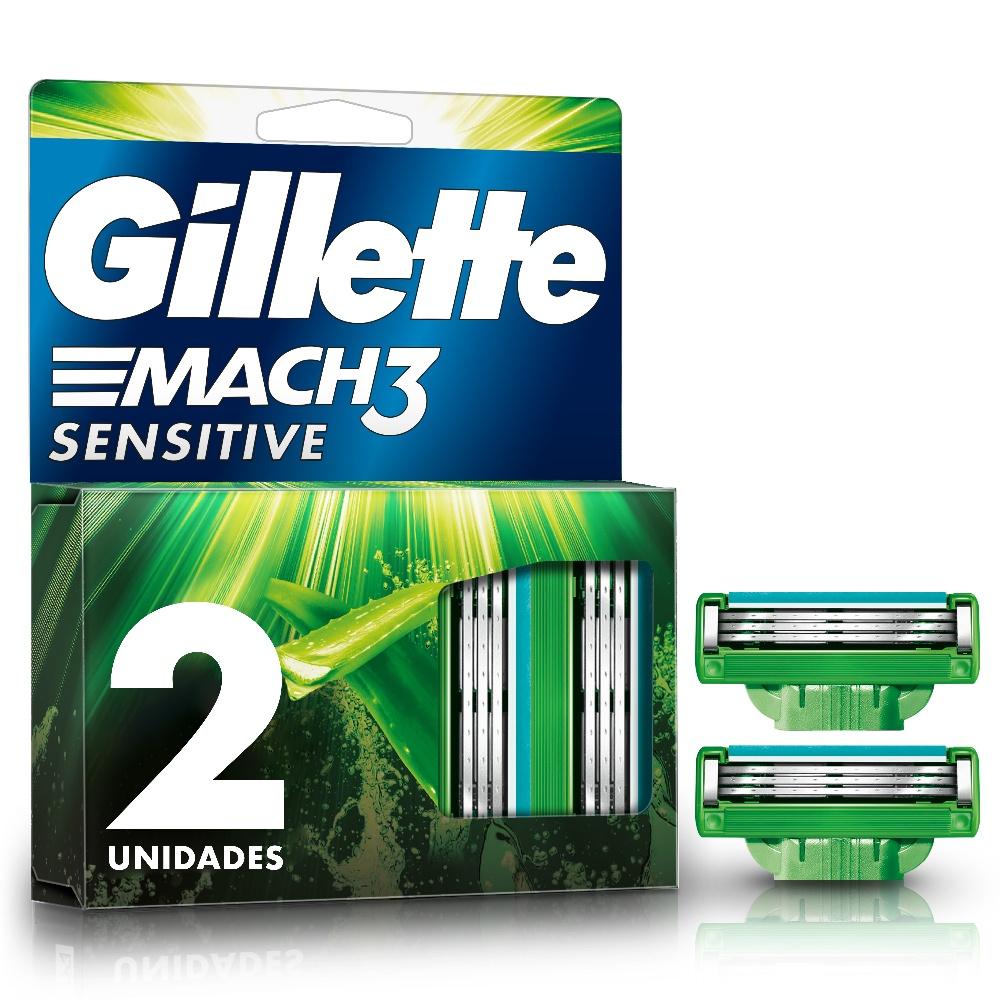 Repuestos máquina de afeitar Gillette Mach3 sensitive 2 un