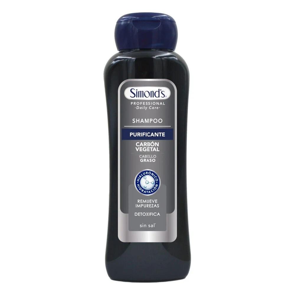 Shampoo Simond's sin sal purifante carbón vegetal 410 ml