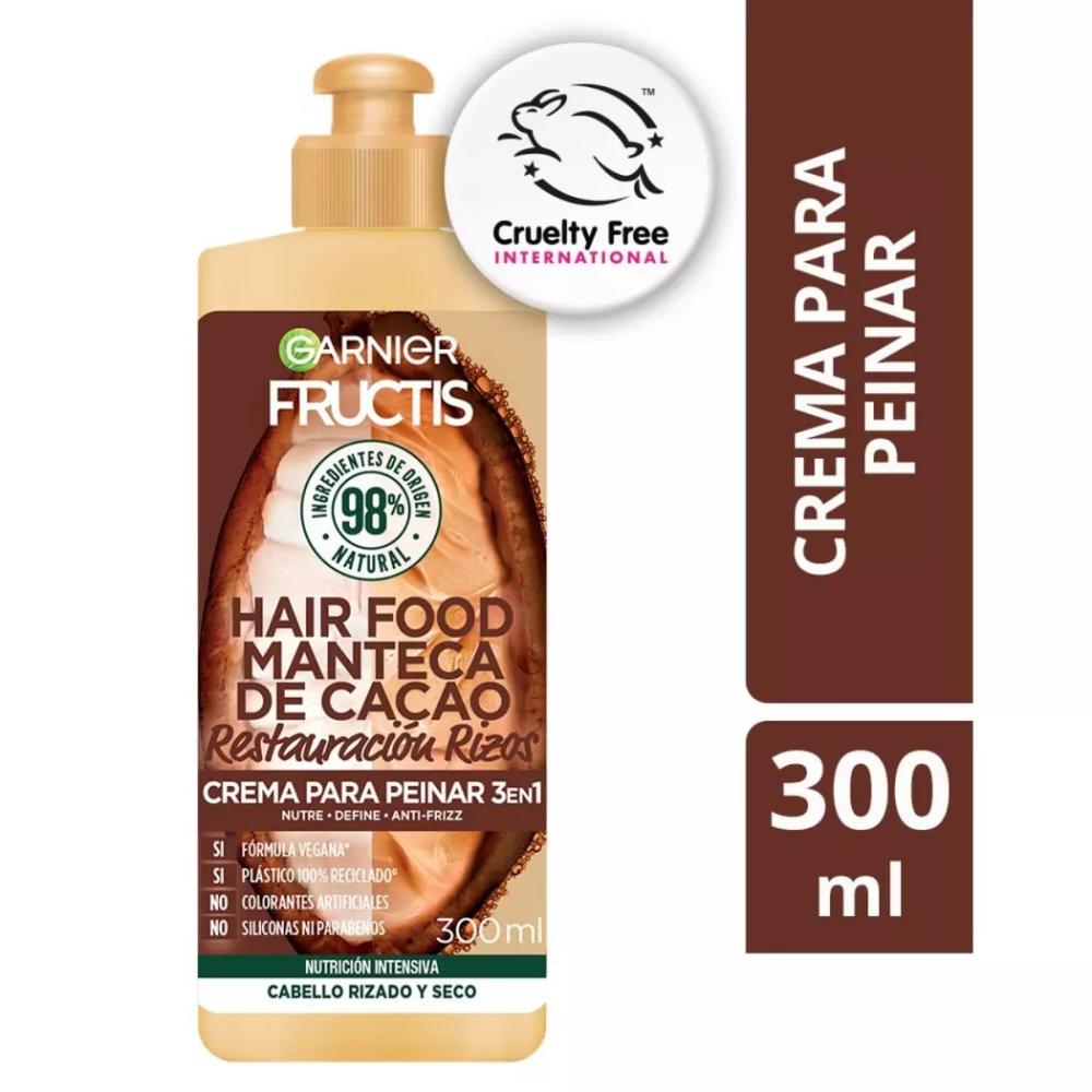 Crema para peinar Fructis hair food manteca de cacao 300 ml
