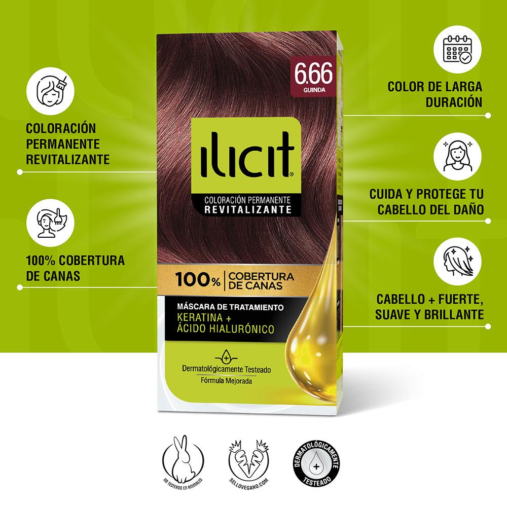Tintura Ilicit kit 6.66 guinda 47 g Tintura Ilicit kit 6.66 guinda 47 g