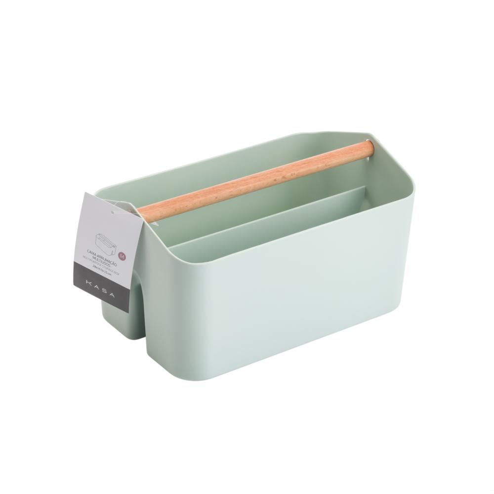 Caja org c/mango madera m verde KASA