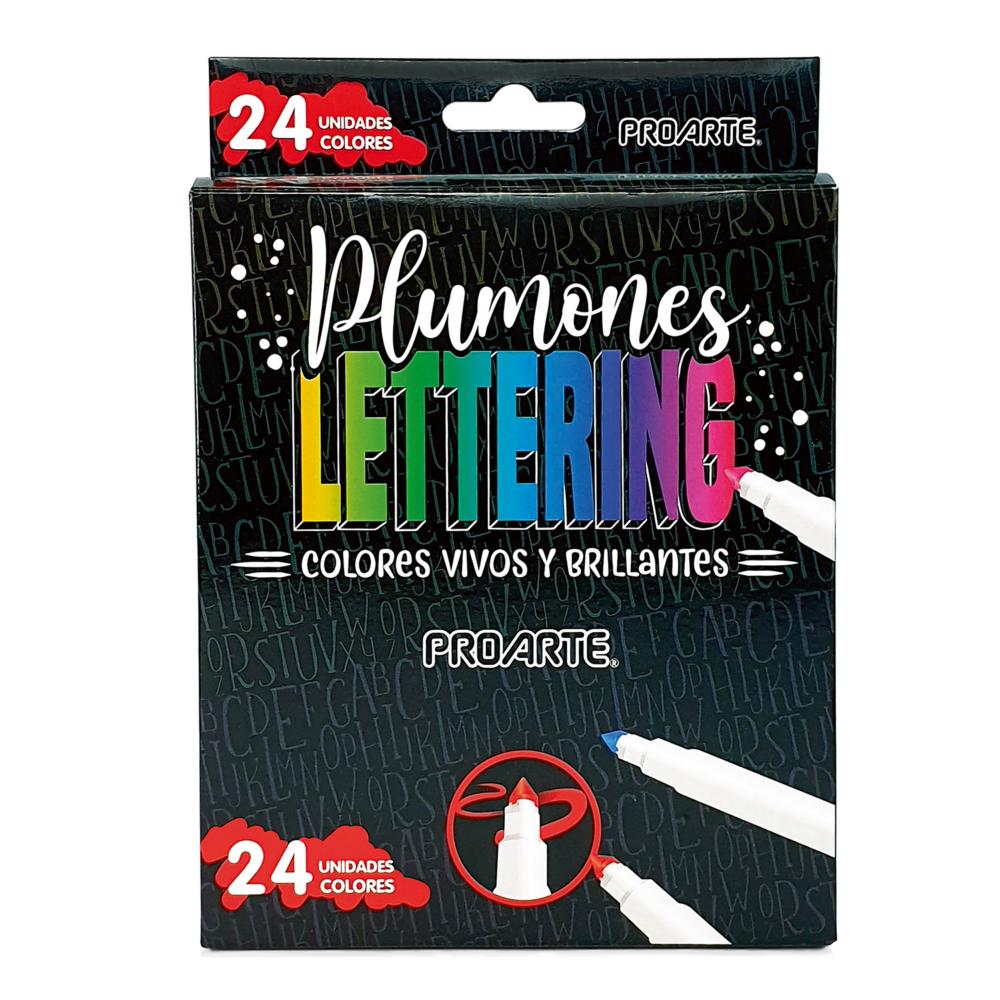 Plumones lettering Proarte 24 colores