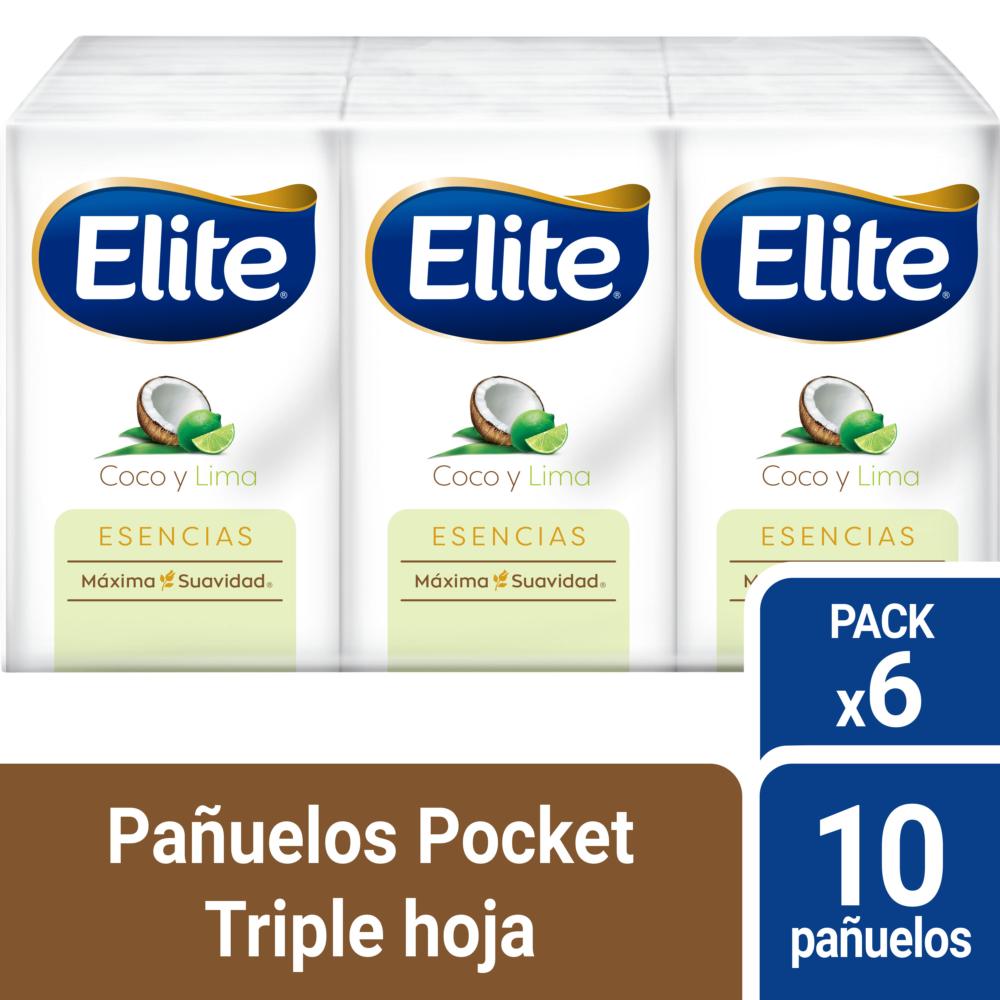 Pañuelos Elite con aroma 6 paquetes de 10 pañuelos cada uno