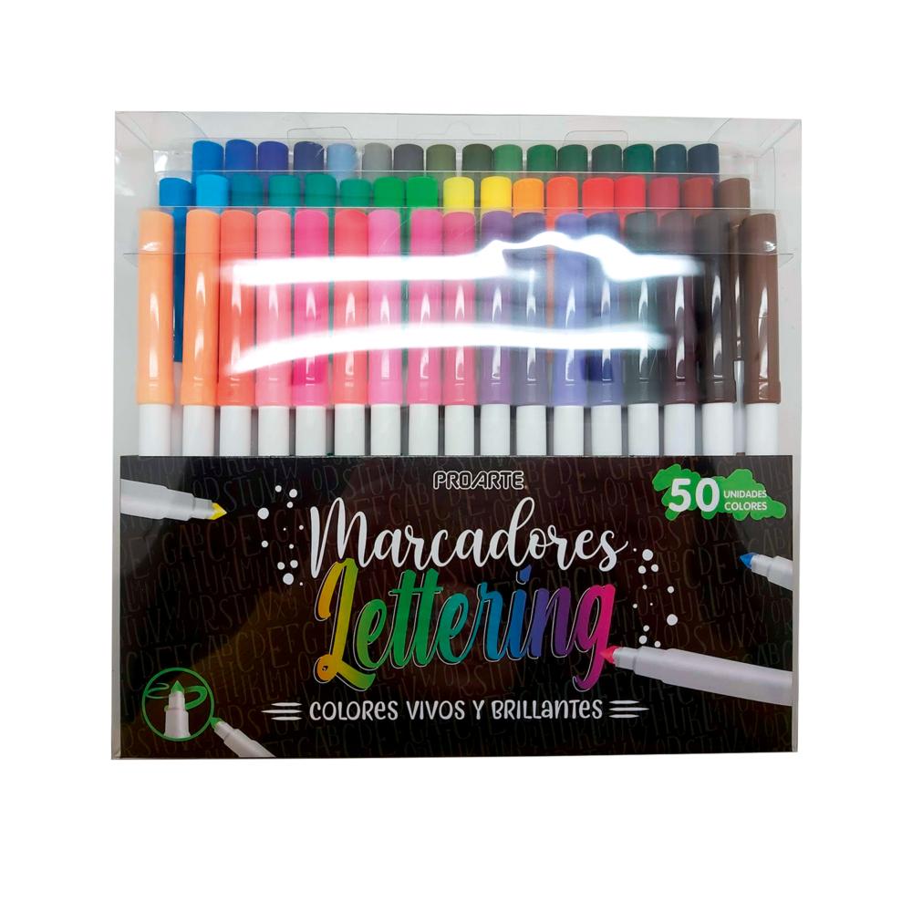 MARCADORES LETTERING 50 COLORES PROARTE