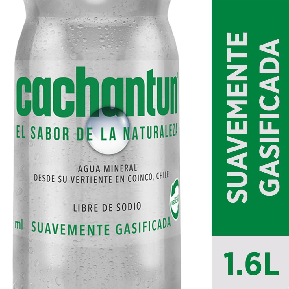 Agua mineral Cachantun light con gas 1.6 L