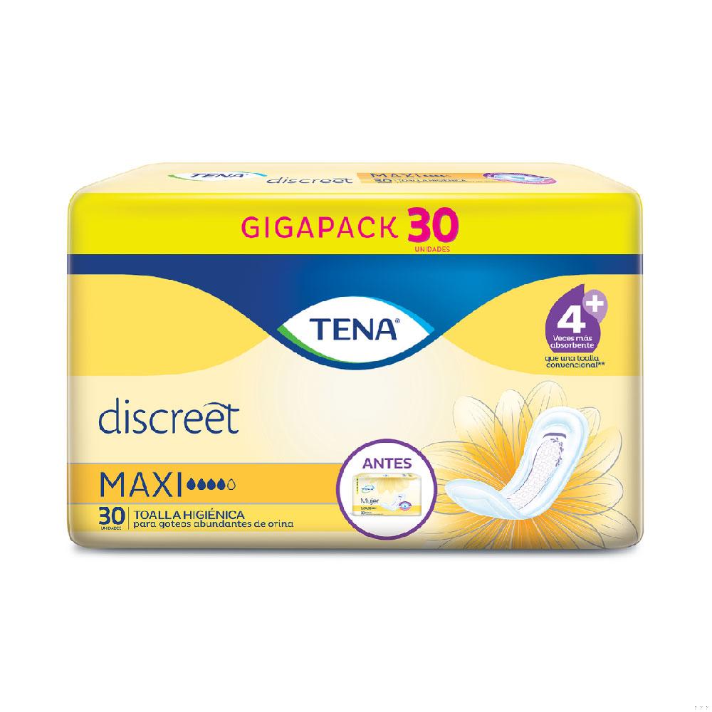 Toallas para incontinencia Tena discreet maxi 30 un