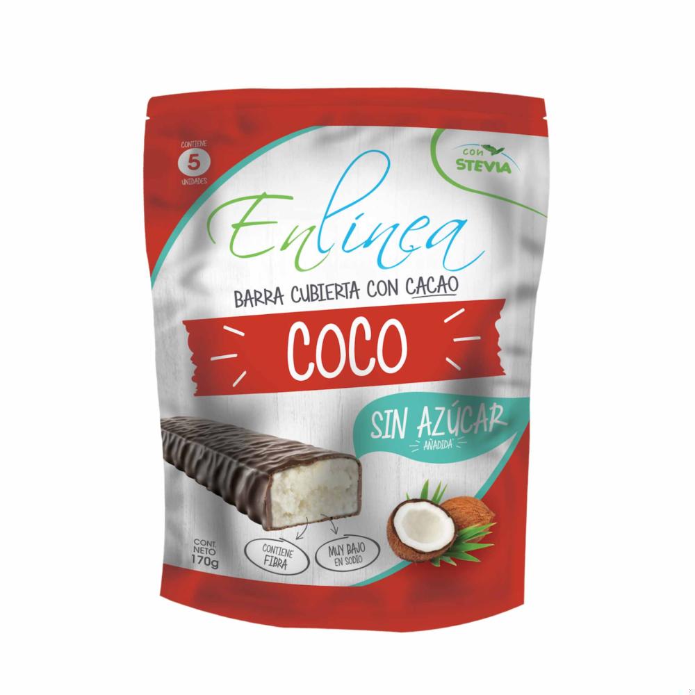 Barra de coco En Línea cubierto con cacao 170 g