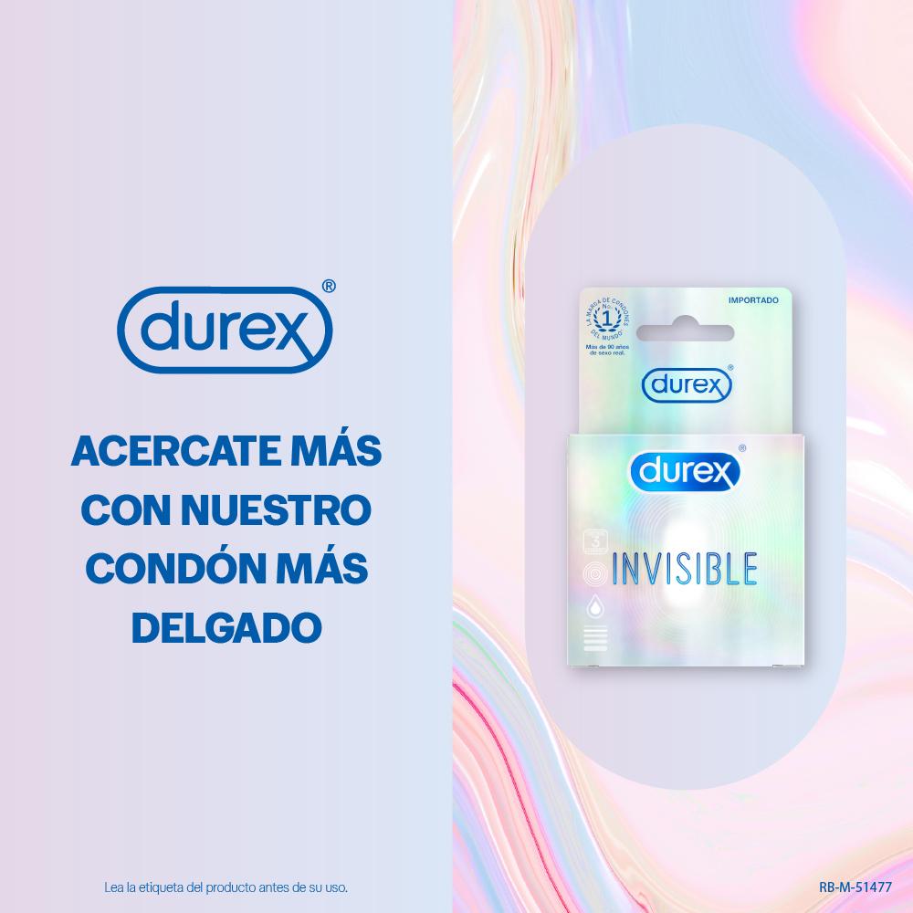Preservativos Durex invisible ultra delgado 3 un Preservativos Durex invisible ultra delgado 3 un
