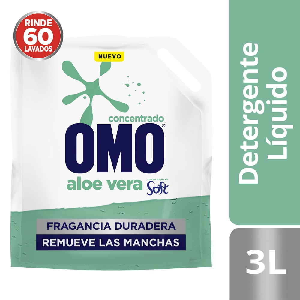 Detergente Omo matic multiacción soft líquido doypack 3 L
