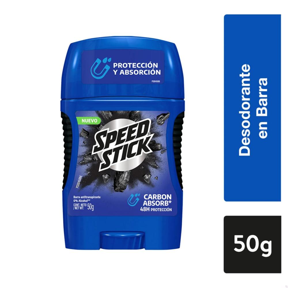 Desodorante Speed Stick carbón absorb barra 50 g