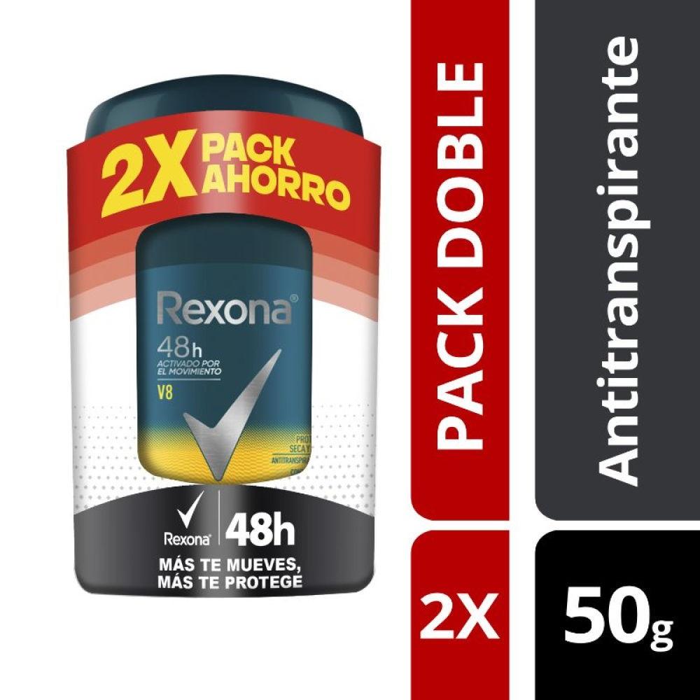 Pack desodorante Rexona V8 barra 2 un de 50 g