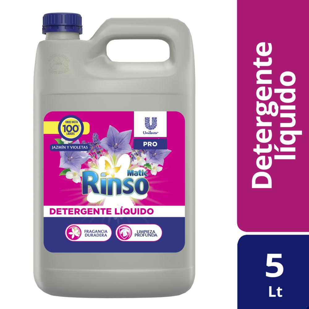 Detergente líquido Rinso matic jazmin y violeta 5 L