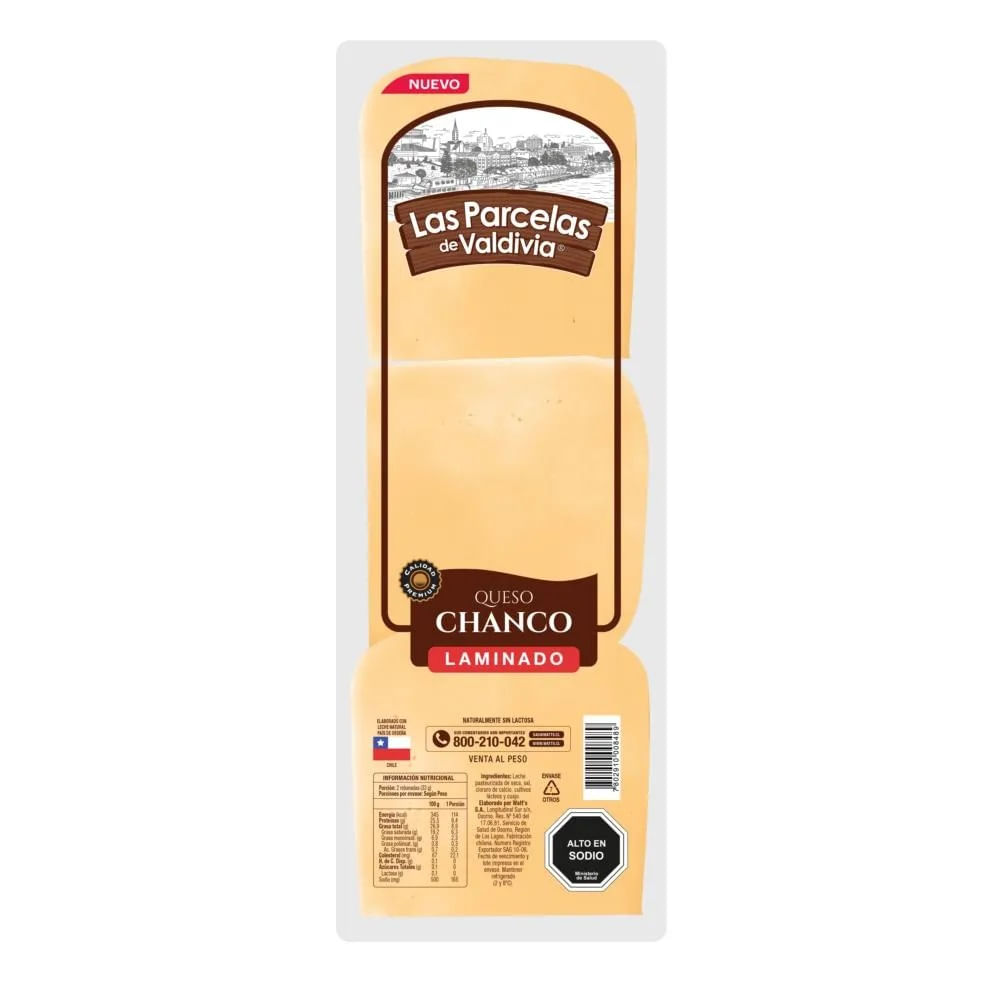 Queso chanco Las Parcelas de Valdivia trozo granel 100 g Queso chanco Las Parcelas de Valdivia trozo granel 100 g