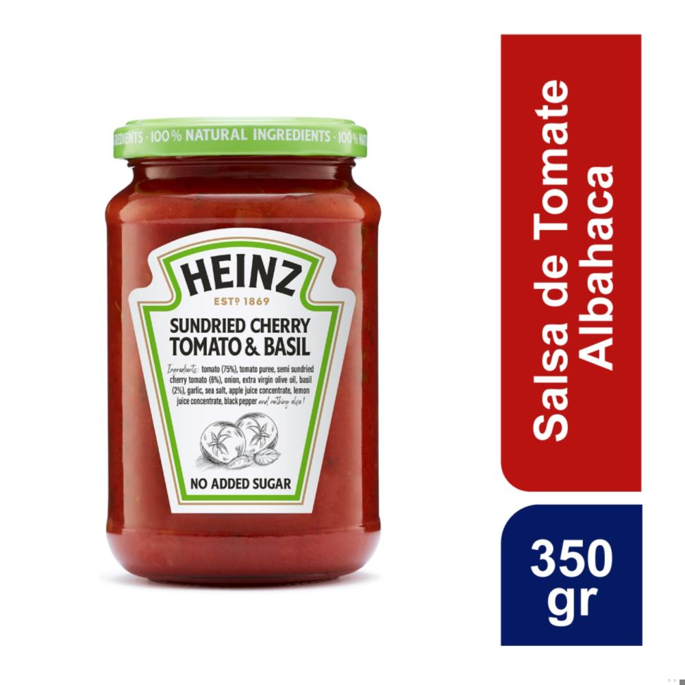 Salsa de tomate Heinz albahaca frasco 350 g