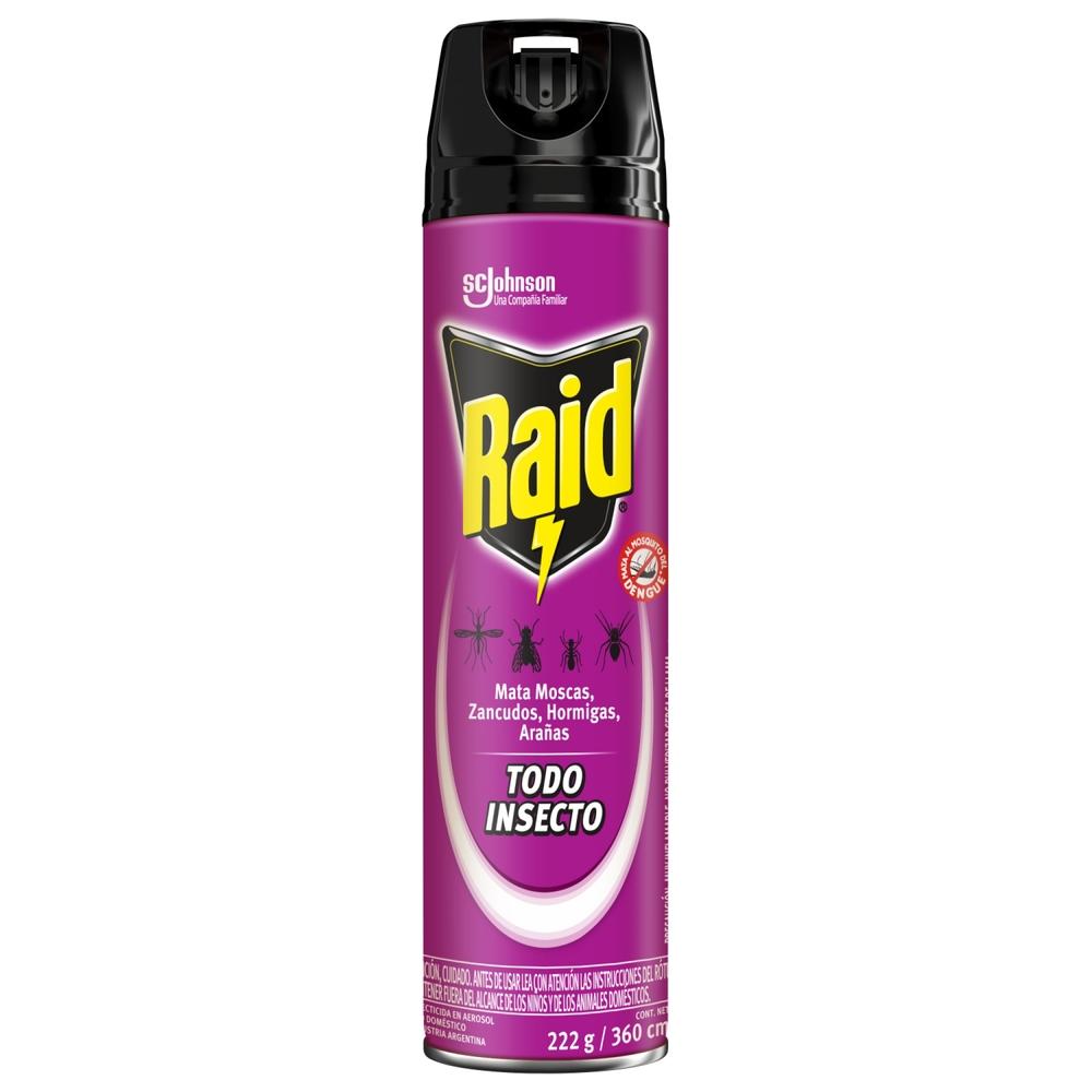 Insecticida Raid todo insecto aerosol 360 ml