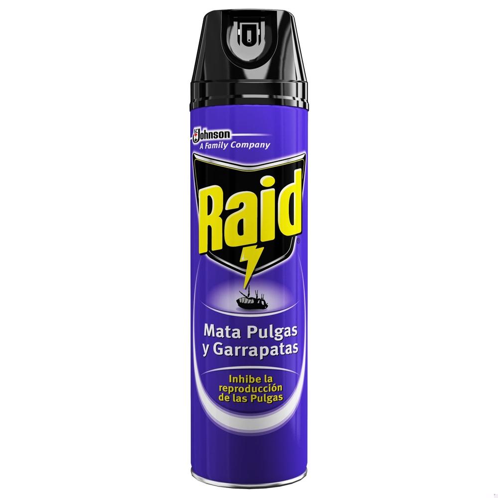 Insecticida Raid mata pulgas y garrapatas aerosol 390 cc