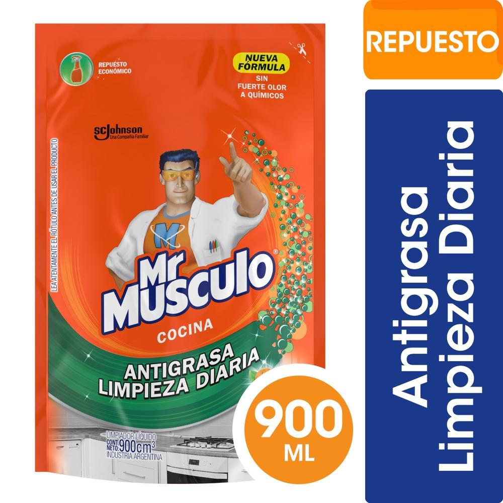 Limpiador antigrasa Mr Músculo cocina doypack 900 ml