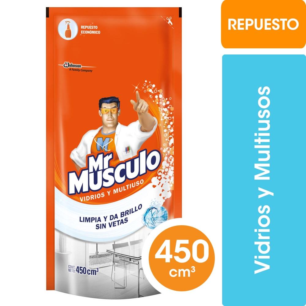 Limpia vidrios y multiuso Mr Músculo doypack 450 ml