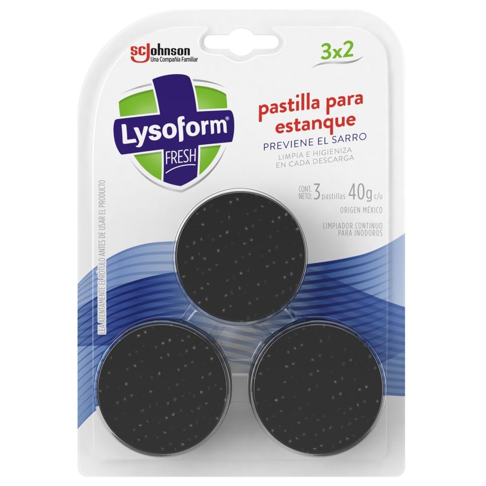 Pastilla estanque Lysoform para inodoro 3 un de 40 g Pastilla estanque Lysoform para inodoro 3 un de 40 g