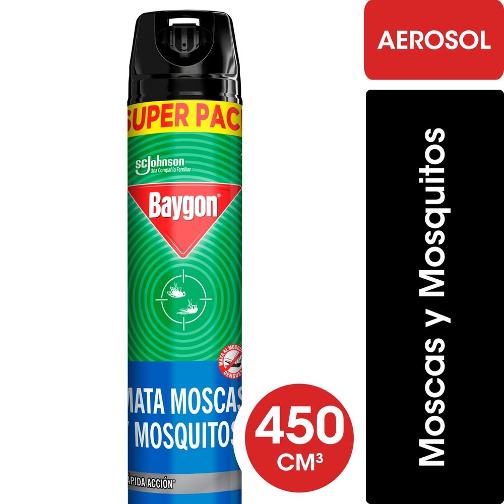 Insecticida Baygon mata moscas y mosquitos 450 ml