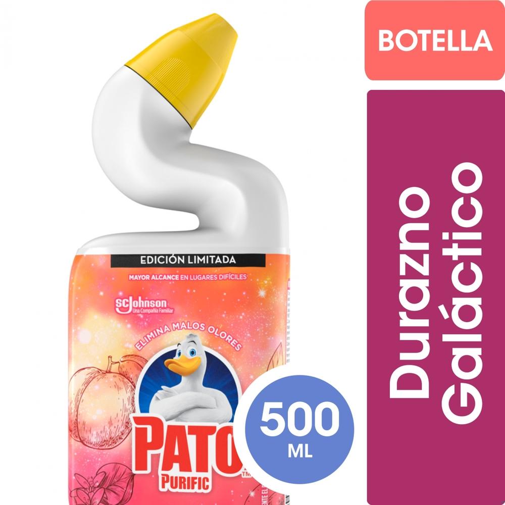 Gel limpiador inodoros Pato Purific durazno galáctico 500 ml