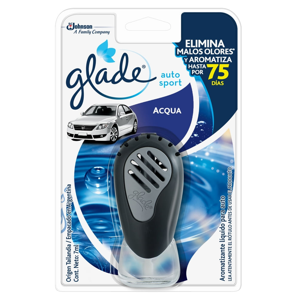 Aromatizante Glade autosport aqua aparato 7 ml Aromatizante Glade autosport aqua aparato 7 ml