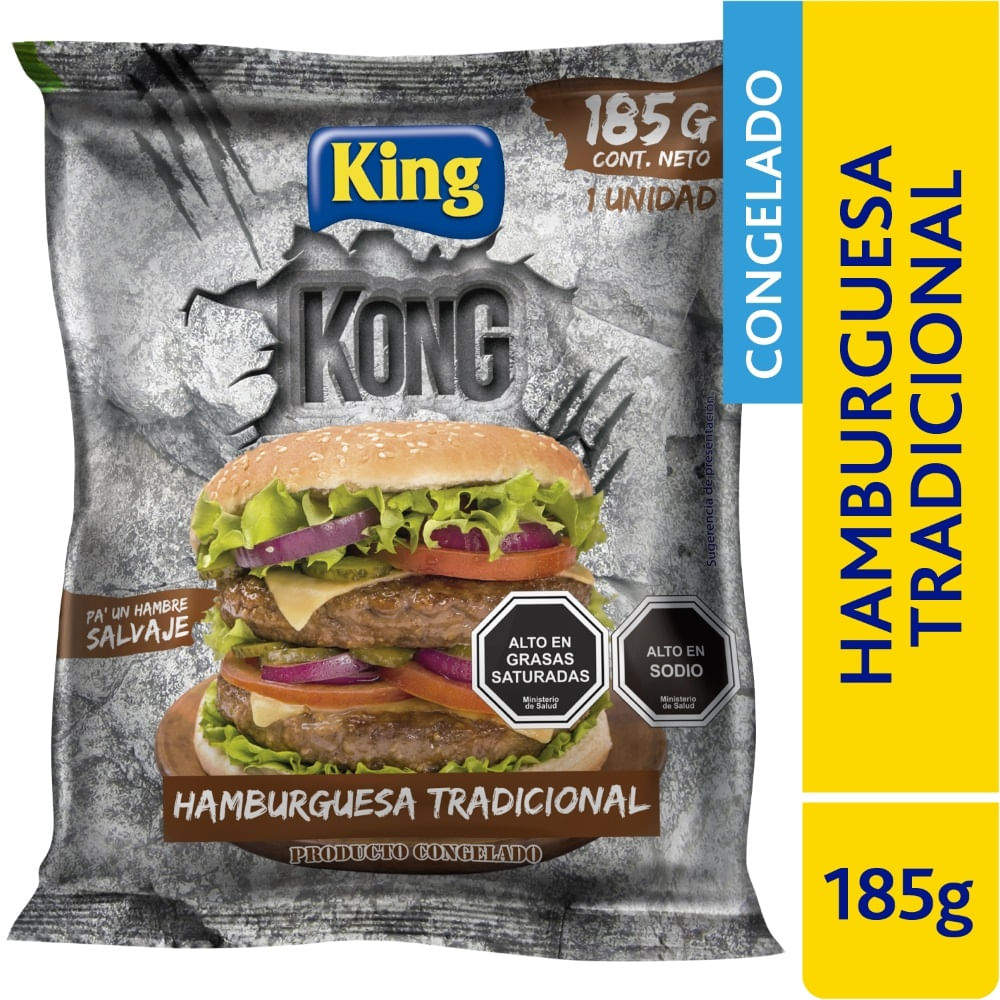 Hamburguesa de vacuno King 185 g